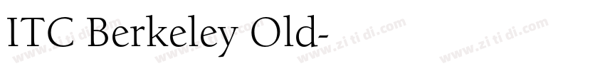 ITC Berkeley Old字体转换